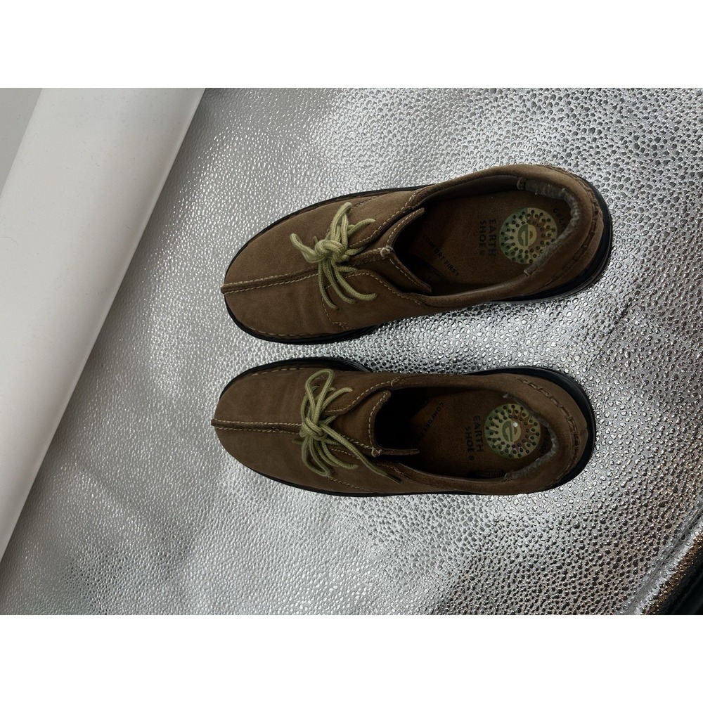 Earth Shoe Mens 6 Brown Suede Leather Nubuck Lace Up - Picture 3 of 7